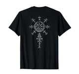 Classic Viking Symbols Compass Vegvisir Nordic (on back) T-Shirt