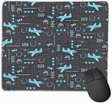 Medium Gaming Mouse Pad Airplane Pushing The Envelope (Blue) Funny Design Non-Slip Rubber Base Textured Surface Game Mouse Pads Stitched edge special surface for faster speed 25 * 30cm