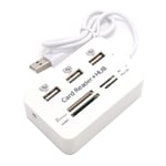 7 in 1 USB 2.0 HUB Card Reader Combo High Speed External Memory Card Reader3316