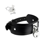 Kinky Diva Collier BDSM cadenas coeur noir et argent