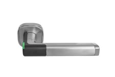 Assa Abloy Wireless Aperio® H100 Dörrhandtag För Innerdörrar. Ble,8 Mm Dörrhandtagsspindel, Skandinavisk Höger. Ip42. Satinkrom.