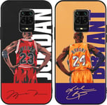 [2 Pack Coque Pour Xiaomi Redmi Note 9 Pro/Note 9s 4g 6.67"",Cartoon Sport Basketball 23 24 Maillot Motif Housse Souple Silicone Tpu Protection Case Compatible Avec Redmi Note 9 Pro Max