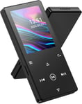 128Gb Lecteur Mp3 Bluetooth 5.0 Baladeur Mp3 Avec Haut-Parleurs Externes Portabilité Hifi Sound Enregistreur De Voix E-Book Radio Fm Batterie Rechargeable Hommes Et Femmes Noir