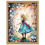 Artery8 Alice in Wonderland Clocks Down the Rabbit Hole Artwork Framed Wall Art Print A4