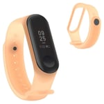 Xiaomi Mi Smart Band 4 / Band 3 genomskinligt klockarmband i silikon - Transparent Orange Orange