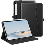 FINTIE Coque pour Samsung Galaxy Tab S9 FE 10.9 Pouces/Tab S9 11 Pouces 2023 - Housse Multipositions Ajustables, Etui avec Poche de Document, Fonction Sommeil/Réveil Auto, Noir