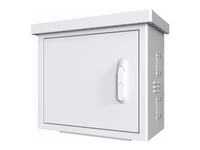 Lanview By Logon - Camera Surveillance Cabinet - Midi Radius, For 4 Cameras - Med 2 Kjølevifter, Termostat - Stangmonterbar - Hvit, Ral 7035