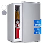 KLARSTEIN Mini Frigo de Chambre de 67L pour Boissons et Bieres, Petit Frigo Silencieux, Mini Bar Intérieur/Ext, Petit Refrigerateur Camping, Stockage de Vins, Cosmetique, Étagères Réglables, 5-14°C