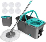 Mop  and  Bucket  Set ,  Spin  Mop  Bucket  with  Wringer  and  Pedal ,  Floor