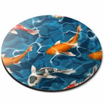 Round Mouse Mat - Beautiful Koi Carp Fish Sea Creatures Office Gift #8382