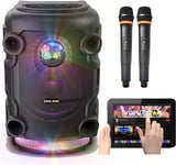 Portable Disco Party PA Speaker System with Bluetooth, Bass & Treble,Led Light E