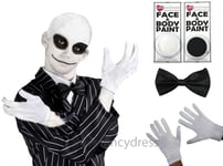 Adult Halloween Skeleton 5 Piece Costume Kit Film Movie Fancy Dress Character