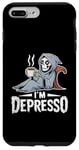 Coque pour iPhone 7 Plus/8 Plus Je suis un amateur de café Depresso Grim Reaper pour Halloween