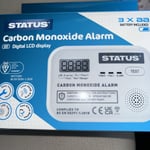 Status Carbon Monoxide Alarm With 3XAA Battery Include Digital White 10Yer Life