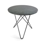 OX Denmarq - O Dining Table Ø80, Black Steel Frame, Top: Green Marble - Spisebord - Dennis Marquart - Grønn - Metall/Stein