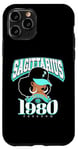 iPhone 11 Pro Sagittarius 1980 Turquoise Birthday Afro Zodiac Queen Case