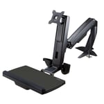 StarTech Sit Stand Monitor Arm  Desk Mount Adjustable Sit-Stand Workstation Arm for Single 34" VESA Mount Display  Ergonomic Articulating Standing