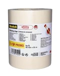 Scotch Utility Masking Tape, Promo Pack of 3 Rolls, 48 mm x 50 m, Beige - Painters Masking Tape for Indoor Painting and Decorating, 70% PEFC