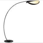 QTWW Lampadaire à Arc Moderne, Abat-Jour en dôme en Acrylique avec Lampe sur Pied intérieure Blanche Brillante, Parfait pour Le Bureau de Chambre de Lecture de Salon