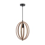 Suspension Déco Salon Luminaire Salle à Manger Lampe Chambre Bois E27 Bois, Lampe à suspension - Type 1 - Paco Home