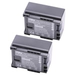 2x Battery for Canon Legria HF S100 HF M41 HF M46 HF S10 HF M406 HF S11 750mAh