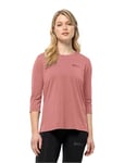 Jack Wolfskin Women's Crosstrail 3/4 T W T-Shirt, Mineral Red, S