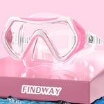 Findway Masque Plongée Adulte, Masque de Plongée en Verre Trempé, Lunettes de Natation avec Couvre-Nez, Lunettes de plongée Anti-buée, Masque Snorkeling pour la Natation et la Plongée