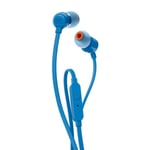 JBL T110 Wired In-Ear Headphones with JBL Pure Bass Sound, in Blue Blue Blue