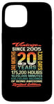 Coque pour iPhone 15 20 Years 240 Months of Being Awesome Born 2005 20e anniversaire