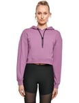 Urban Classics Ladies Short Terry Hoody Sweatshirt à Capuche, Violet foncé, XXL Femme