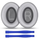 Ainiv Coussinets de Remplacement pour Casques Bose, Oreillette de Remplacement Compatible avec Bose QuietComfort 35 (QC35) and Quiet Comfort 35 II (QC35 II) Casque Circum-Aural(Gris)