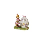 Villeroy & Boch Bunny Tales Boîte à œufs de Pâques Anna en porcelaine rigide Multicolore 11 x 6,5 x 10 cm