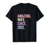 Amazing Wife Since 2012 | 12th wedding anniversary 12 years T-Shirt