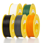 $ 123-3D PLA Filament starterpack | svart, vit, grön, grå, orange | 1,75mm | 1,1 kg/st