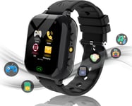 Montre Connectée Enfant Avec Carte Sim Montre Telephone Avec Sim Appel Sms Sos 25 Jeux Appareil Photo Podomètre Réveil Montre Connectée Avec Carte Sim Cadeaux De Noël Pour Garçons Filles Noir