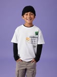 Name It Jafar Minecraft Short Sleeve Top Box - Gutt - Hvit - 146/152