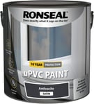 Ronseal uPVC Windows Doors Trim Protection Satin Paint 2.5L - Anthracite Grey