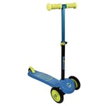 Trottinette 3 Roues Sporty Boy - 2 Roues avants PU 121 mm -1 Roue Arriere PU 100 mm - Bleu pétrole