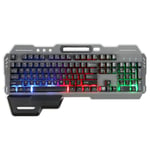 Livoo Tea282 Clavier Gamer Semi Mécanique Filaire Usb - Azerty - Rétro-Éclairage Led Rgb - Support Repose Poignée Amovible