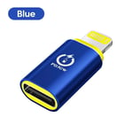 Adaptateur Type C Vers Pluie,Connecteur De Charge Rapide Pd 30w,Type C Femelle Vers Ios Mâle,Iphone 14,13,12,Pro Ipad - Type Blue