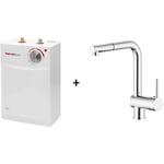 Chauffe-eau 5 L sous évier prêt à brancher + robinetterie 2 kW Thermoflow