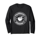 Pharmacy Squad Pharmacy Mortar And Pestle Tech Crushing It Long Sleeve T-Shirt