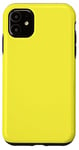 Coque pour iPhone 11 Couleur jaune citron simple