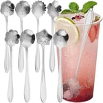 MINGZE Lot De 8 Cuillères à Café à Motif Floral, Créatives Fleurs Vaisselle en Acier Inoxydable, Ccuillères à Mélanger à Sucre à Thé Glacé à Glace, Cadeau Définir Spoon Accessoires (Or Rose)1