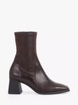 Vagabond Shoemakers Hedda Leather Square Toe Calf Boots, Chocolate