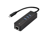 Techly Idata Usb-Etgiga-3C2, Usb 3.2 Gen 1 (3.1 Gen 1) Type-C, Sort, Rj-45, Usb 3.2 Gen 1 (3.1 Gen 1) Type-A, Ce, Rohs, Usb, Windows 10