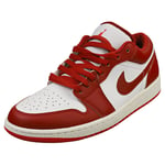 Nike Air Jordan 1 Low Se Mens White Red Fashion Trainers - 9 UK