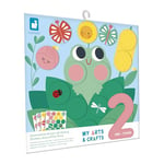 Janod - 72 Grosses Gommettes Rondes Adaptées aux Petites Mains - Dès 2 Ans - 4 Tableaux à Remplir - Stickers Ronds - Kit Loisir Créatif Enfant - Apprentissage Motricité Fine et Concentration - J09159