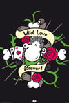 1art1 Empire Merchandising 326621 Poster Motif Sheepworld Inscription Wild Love Forever 61 x 91,5 cm
