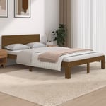 Lit double-120 x 190 cm Cadre de lit, Lit adulte Marron miel Bois massif Petit Double JKF181971 MaisonChic